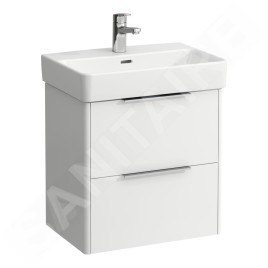 Laufen Base - Meuble-lavabo, 52x52x36 cm, 2 tiroirs, blanc mat H4021521102601