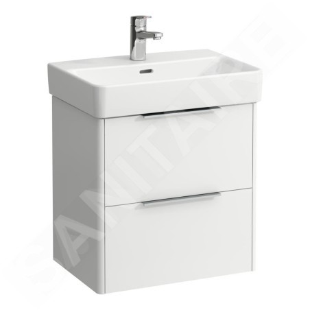 Laufen Base - Meuble-lavabo, 52x52x36 cm, 2 tiroirs, blanc mat H4021521102601