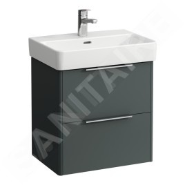 Laufen Base - Meuble-lavabo, 52x52x36 cm, 2 tiroirs, gris H4021521102661