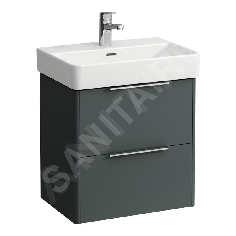 Laufen Base - Meuble-lavabo, 52x52x36 cm, 2 tiroirs, gris H4021521102661