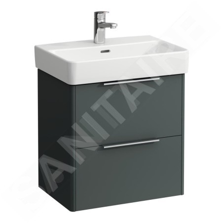 Laufen Base - Meuble-lavabo, 52x52x36 cm, 2 tiroirs, gris H4021521102661
