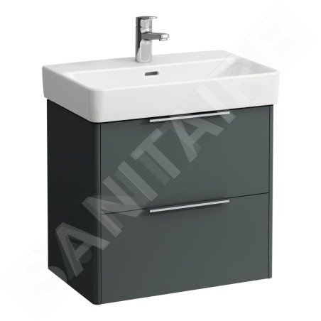 Laufen Base - Meuble-lavabo, 52x57x36 cm, 2 tiroirs, gris H4022121102661