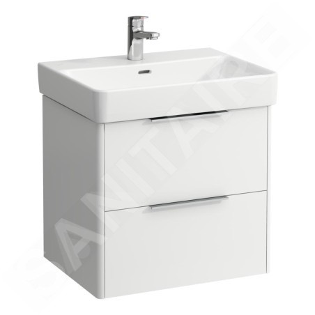 Laufen Base - Meuble-lavabo, 52x57x44 cm, 2 tiroirs, blanc mat H4022321102601