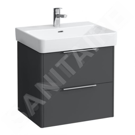 Laufen Base - Meuble-lavabo, 52x57x44 cm, 2 tiroirs, gris H4022321102661