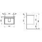 Laufen Base - Meuble-lavabo, 52x62x44 cm, 2 tiroirs, blanc mat H4022921102601