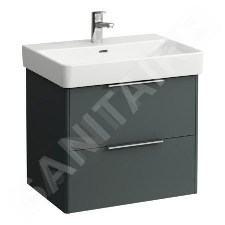 Laufen Base - Meuble-lavabo, 52x62x44 cm, 2 tiroirs, gris H4022921102661
