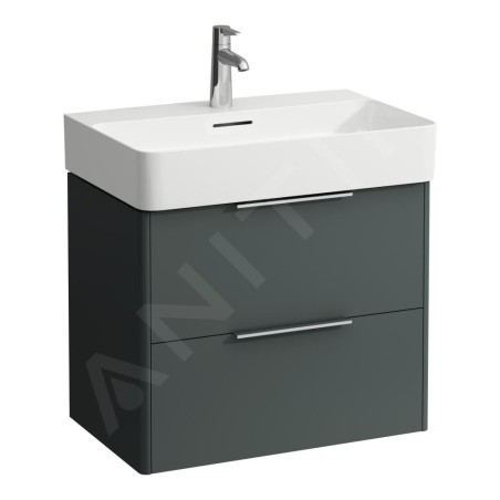 Laufen Base - Meuble-lavabo, 52x64x39 cm, 2 tiroirs, gris H4023121102661