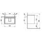 Laufen Base - Meuble-lavabo, 52x67x44 cm, 2 tiroirs, blanc mat H4023321102601 Laufen Base - Meuble-lavabo, 52x67x44 cm, 2 tiroirs, blanc mat H4023321102601