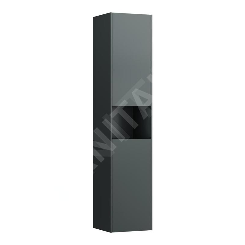 Laufen Base - Armoire haute, 165x35x34 cm, 2 portes, charnières à droite, gris H4027021102661