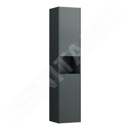 Laufen Base - Armoire haute, 165x35x34 cm, 2 portes, charnières à droite, gris H4027021102661