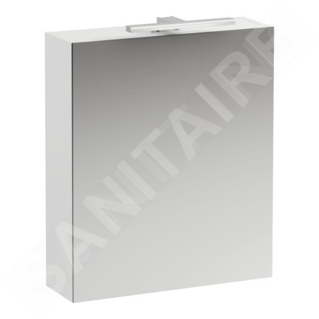 Laufen Base - Armoire miroir avec éclairage LED, 70x60x19 cm, 1 portes, charnières à droite, blanc mat H4027521102601