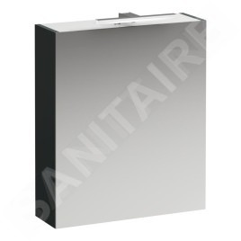 Laufen Base - Armoire miroir avec éclairage LED, 70x60x19 cm, 1 portes, charnières à droite, gris H4027521102661