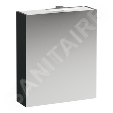 Laufen Base - Armoire miroir avec éclairage LED, 70x60x19 cm, 1 portes, charnières à droite, gris H4027521102661