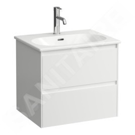 Laufen Lani for Lua - Meuble avec lavabo, 51x57x44 cm, 2 tiroirs, blanc mat H8600832601041