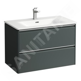 Laufen Palace - Meuble avec lavabo, 53x78x44 cm, 2 tiroirs, gris H8607052661041