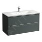 Laufen Palace - Meuble avec lavabo, 53x98x44 cm, 2 tiroirs, gris H8607072661041 Laufen Palace - Meuble avec lavabo, 53x98x44 cm, 2 tiroirs, gris H8607072661041