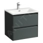 Laufen Palace - Meuble avec lavabo, 53x58x44 cm, 2 tiroirs, gris H8617022661041 Laufen Palace - Meuble avec lavabo, 53x58x44 cm, 2 tiroirs, gris H8617022661041