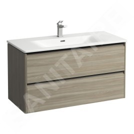 Laufen Palace - Meuble avec lavabo, 53x98x44 cm, 2 tiroirs, orme clair H8617072621041
