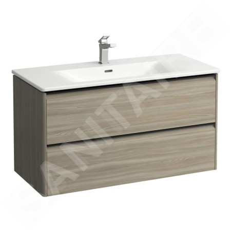 Laufen Palace - Meuble avec lavabo, 53x98x44 cm, 2 tiroirs, orme clair H8617072621041