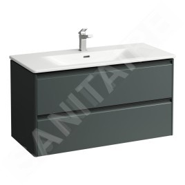 Laufen Palace - Meuble avec lavabo, 53x98x44 cm, 2 tiroirs, gris H8617072661041