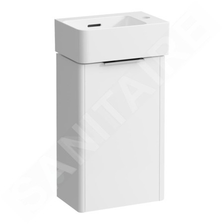 Laufen VAL - Meuble avec lave-mains, 52x32x20 cm, 1 porte, charnières à droite, blanc mat H8622802601061