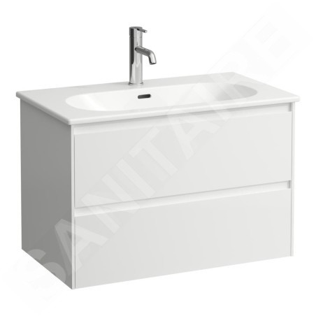 Laufen Lani for Lua - Meuble avec lavabo, 51x77x44 cm, 2 tiroirs, blanc mat H8600872601041