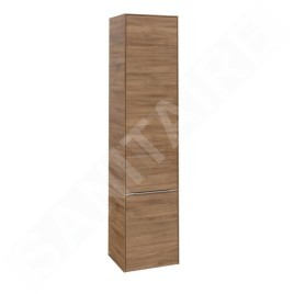 Villeroy & Boch Subway 3.0 - Armoire haute, 40x171x36 cm, 2 portes, charnières à gauche, SoftClosing, Oak Kansas C58600RH
