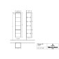 Villeroy & Boch Subway 3.0 - Armoire haute, 40x171x36 cm, 2 portes, charnières à gauche, SoftClosing, Brilliant White C58600VE