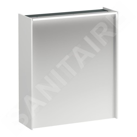 Laufen Lani - Armoire miroir avec éclairage LED, 71x62x21 cm, 1 portes, charnières à gauche, blanc mat H4037311122601