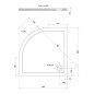 Polysan Receveurs de douche - Receveur de douche SERA, 800x800 mm, R550, blanc 40511 Polysan Receveurs de douche - Receveur de douche SERA, 800x800 mm, R550, blanc 40511