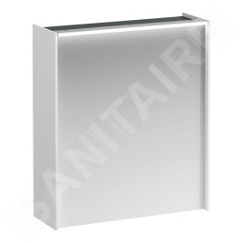 Laufen Lani - Armoire miroir avec éclairage LED, 71x62x21 cm, 1 portes, charnières à droite, blanc mat H4037321122601