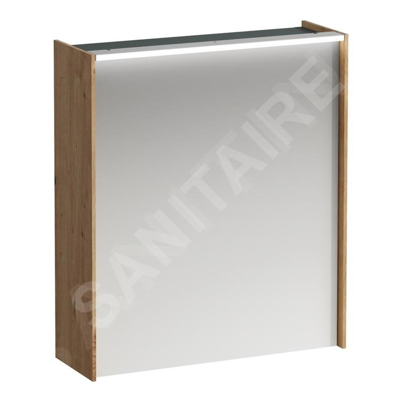 Laufen Lani - Armoire miroir avec éclairage LED, 71x62x21 cm, 1 portes, charnières à droite, chêne H4037321122671 Laufen Lani - Armoire miroir avec éclairage LED, 71x62x21 cm, 1 portes, charnières à droite, chêne H4037321122671