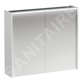 Laufen Lani - Armoire miroir avec éclairage LED, 71x82x21 cm, 2 portes, blanc mat H4037621122601