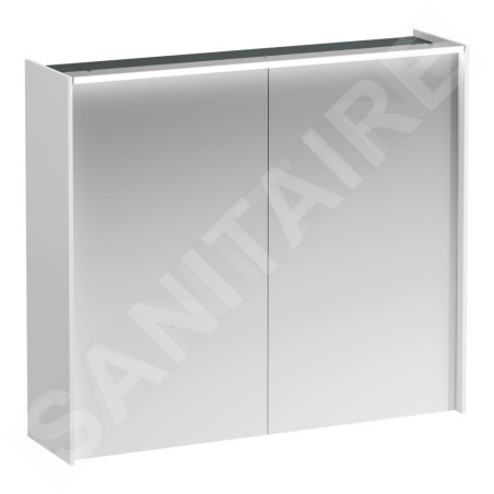 Laufen Lani - Armoire miroir avec éclairage LED, 71x82x21 cm, 2 portes, blanc mat H4037621122601