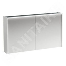 Laufen Lani - Armoire miroir avec éclairage LED, 71x122x21 cm, 2 portes, blanc mat H4038221122601