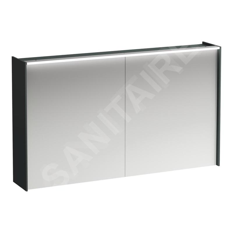 Laufen Lani - Armoire miroir avec éclairage LED, 71x122x21 cm, 2 portes, gris H4038221122661 Laufen Lani - Armoire miroir avec éclairage LED, 71x122x21 cm, 2 portes, gris H4038221122661