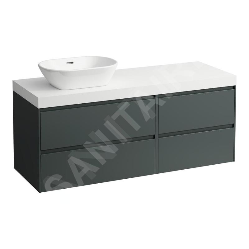 Laufen Lani - Meuble sous-lavabo, 58x137x49 cm, 4 tiroirs, découpe à gauche, gris/blanc H4045821122661 Laufen Lani - Meuble sous-lavabo, 58x137x49 cm, 4 tiroirs, découpe à gauche, gris/blanc H4045821122661