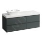 Laufen Lani - Meuble sous-lavabo, 58x137x49 cm, 4 tiroirs, découpe à gauche, gris/blanc H4045821122661 Laufen Lani - Meuble sous-lavabo, 58x137x49 cm, 4 tiroirs, découpe à gauche, gris/blanc H4045821122661