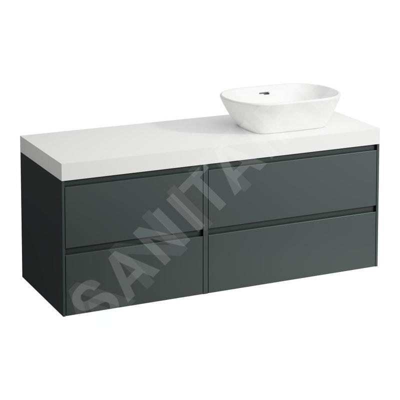 Laufen Lani - Meuble sous-lavabo, 58x137x49 cm, 4 tiroirs, découpe à droite, gris/blanc H4045831122661 Laufen Lani - Meuble sous-lavabo, 58x137x49 cm, 4 tiroirs, découpe à droite, gris/blanc H4045831122661