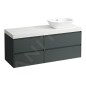 Laufen Lani - Meuble sous-lavabo, 58x137x49 cm, 4 tiroirs, découpe à droite, gris/blanc H4045831122661 Laufen Lani - Meuble sous-lavabo, 58x137x49 cm, 4 tiroirs, découpe à droite, gris/blanc H4045831122661