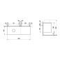 Laufen Lani - Meuble sous-lavabo, 58x137x49 cm, 4 tiroirs, découpe à gauche, blanc mat/chêne H4065821122601 Laufen Lani - Meuble sous-lavabo, 58x137x49 cm, 4 tiroirs, découpe à gauche, blanc mat/chêne H4065821122601