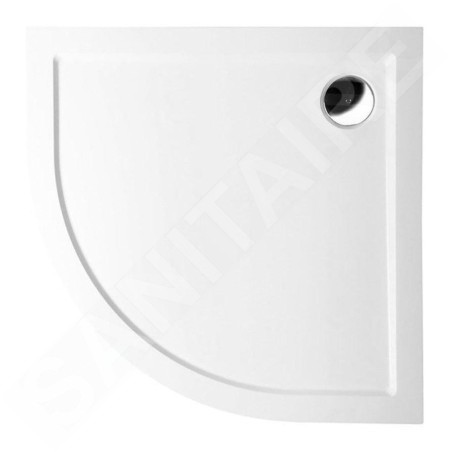 Polysan Receveurs de douche - Receveur de douche Sera en marbre coulé, 900x900x30mm, blanc 41511