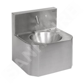 Sanela Lavabos en inox - Lavabo suspendu en inox avec système piezo, 24V SLUN 71P