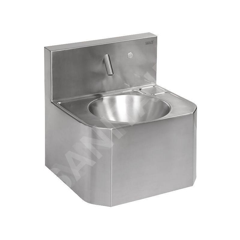 Sanela Lavabos en inox - Lavabo suspendu en inox avec système piezo et robinet thermostatique, 24V SLUN 72PT