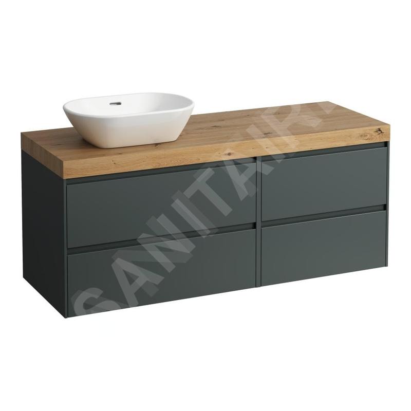 Laufen Lani - Meuble sous-lavabo, 58x137x49 cm, 4 tiroirs, découpe à gauche, gris/chêne H4065821122661 Laufen Lani - Meuble sous-lavabo, 58x137x49 cm, 4 tiroirs, découpe à gauche, gris/chêne H4065821122661
