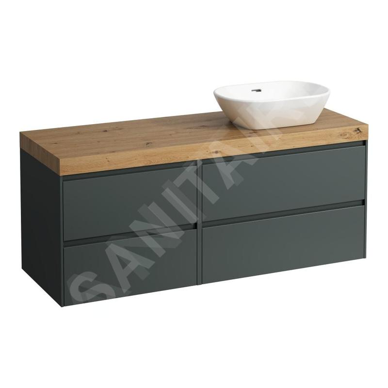 Laufen Lani - Meuble sous-lavabo, 58x137x49 cm, 4 tiroirs, découpe à droite, gris/chêne H4065831122661 Laufen Lani - Meuble sous-lavabo, 58x137x49 cm, 4 tiroirs, découpe à droite, gris/chêne H4065831122661