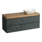 Laufen Lani - Meuble sous-lavabo, 58x137x49 cm, 4 tiroirs, découpe à droite, gris/chêne H4065831122661 Laufen Lani - Meuble sous-lavabo, 58x137x49 cm, 4 tiroirs, découpe à droite, gris/chêne H4065831122661