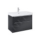 Jika Pure - Armoire avec lavabo, 80x54x42 cm, 2 tiroirs, noir mat H40B2344023532 Jika Pure - Armoire avec lavabo, 80x54x42 cm, 2 tiroirs, noir mat H40B2344023532