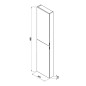 Jika Pure - Armoire haute 180x40x13 cm, 2 portes G/D, blanc H43J2352305001