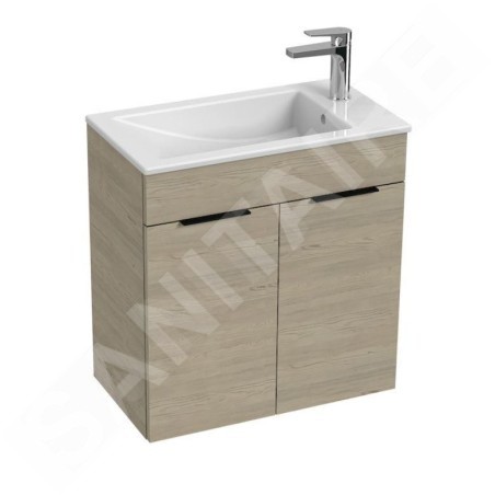 Jika Cube - Meuble avec lavabo 61x34x61 cm, frêne H4536311765141